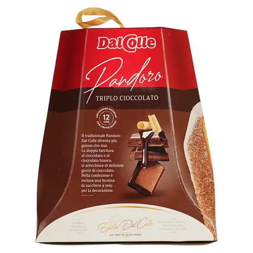 Уцінка. Кекс Dal Colle Pandoro Triplo Choccolate три шоколада 750 г - фото 4