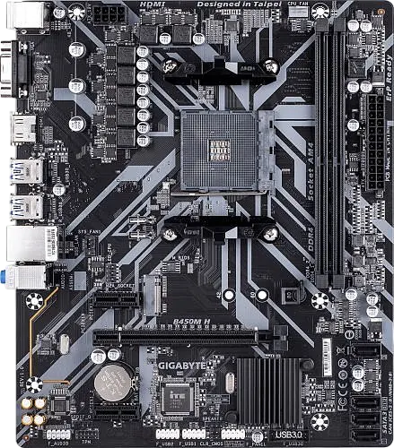 Материнская плата Gigabyte B450M H Socket AM4 (B450M H) Б/У - фото 2