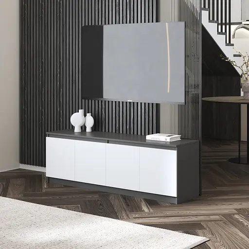 Тумба під телевізор Vays у вітальню, сучасна з полицями, без ручок R-31 - фото 10