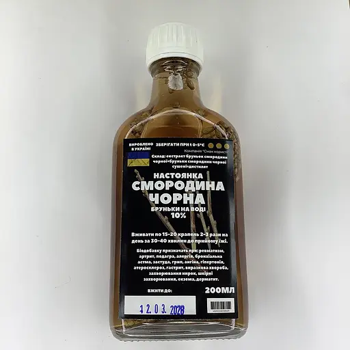 Водная настойка на почках черной смородины 200 мл - фото 1