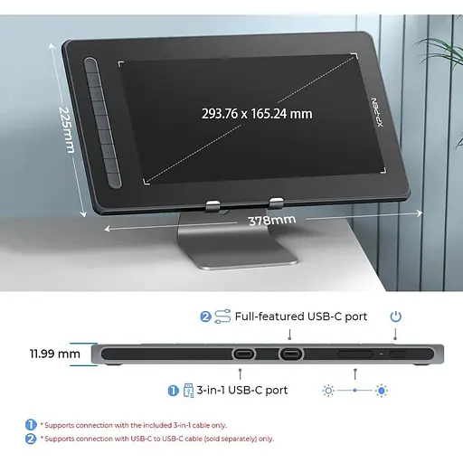 Графічний монітор XP-Pen Artist 13 2nd Gen Black [111951] - фото 10