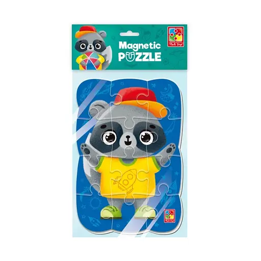 Дитячий магнітний пазл "Єнот" Vladi Toys VT3205-91, 12 елементів - фото 1