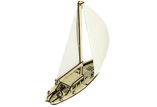 Дерев'яний конструктор Елітна Яхта 51 деталь - фото 4