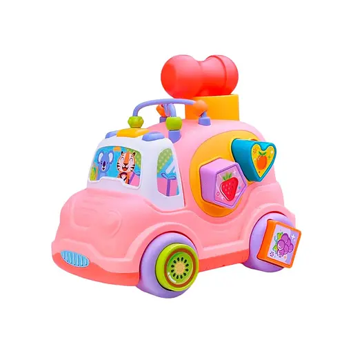 Детская развивающая игрушка "Машинка-сортер" HUANGER HE0548 музыка, свет, 24 см - фото 1