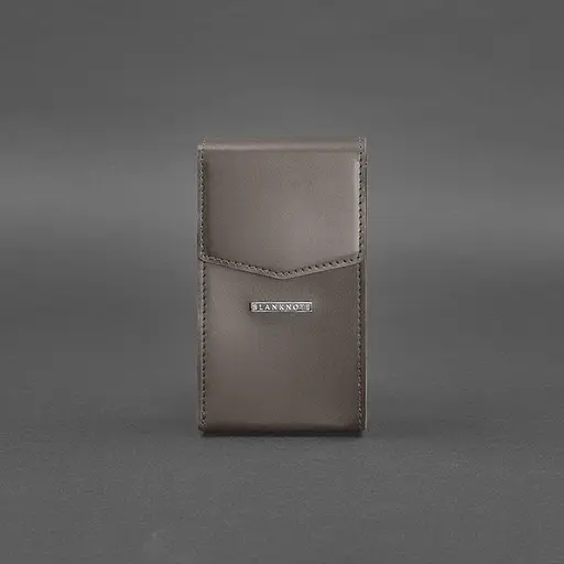 Вертикальна жіноча шкіряна сумка Mini темно-бежева поясна / кроссбоді - фото 9