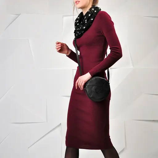 Жіноча шкіряна сумка Бон-Бон чорна Crazy Horse - фото 7