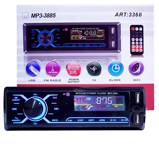 Автомагнитола MP3 3885 ISO 1DIN с сенсорным экраном 