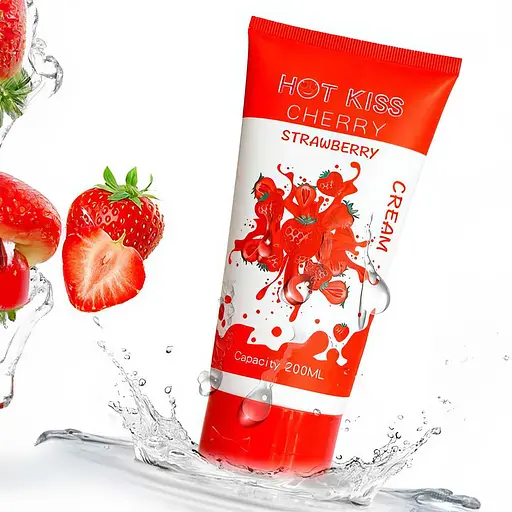 Гель-лубрикант зволожуючий Hot Kiss на водній основі зі смаком полуниці 200 мл - фото 2