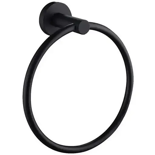 Тримач для рушника кільце Rea 332915A Mist 05 black REA-06904 Чорний матовий - фото 1