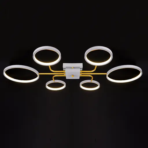 Люстра стельова Brille в зал LED 40W WW+NW+CW GY (BR-01 640C/6) - фото 5