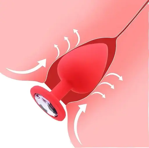 Анальная пробка I’MCUM Crystal Harmony Размер S 7x3 см Силиконовая Красная (IM-KGS201_S_red) - фото 5