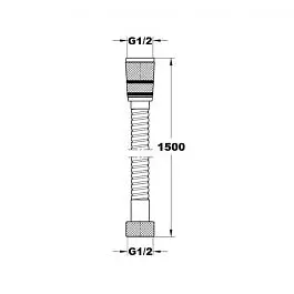Шланг для душу Paffoni Lusso 150 см steel ZFLO075ST, Нержавіюча сталь - фото 2
