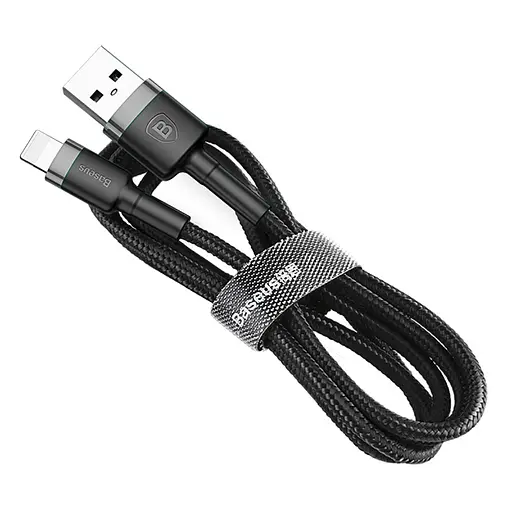Дата кабель Baseus Cafule Lightning Cable 1.5A (2m) (CALKLF-C) Сірий / Чорний - фото 2