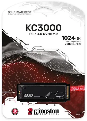 Накопитель SSD 1 TB Kingston Kc3000 M.2 2280 PCIe 4.0 x4 NVMe 3D TLC (SKC3000S/1024G) - фото 5