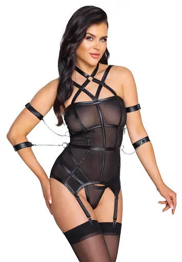 Комплект Cottelli Collection Basque Bondage L черный - фото 2
