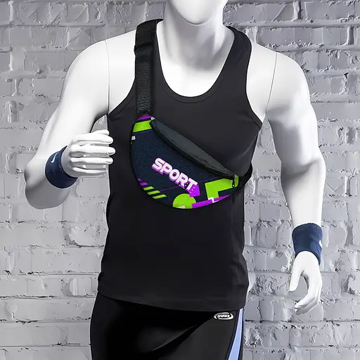 Сумка-бананка мужская/женская Sport 32×16 см с расширителем поясная сумка или сумка через плечо (02878) - фото 2