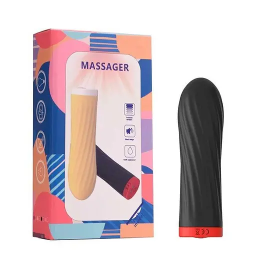 Міні-вібратор «Rechargeable Silicone Touch» 10 режимів вібрації чорний K0984-1 - фото 1