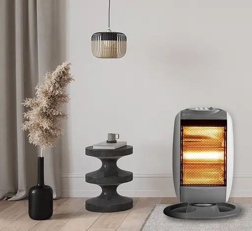 Инфракрасный обогреватель Neo Tools 1200Вт, галогенный нагрев. элемент, функция осцилляции, серый - фото 2