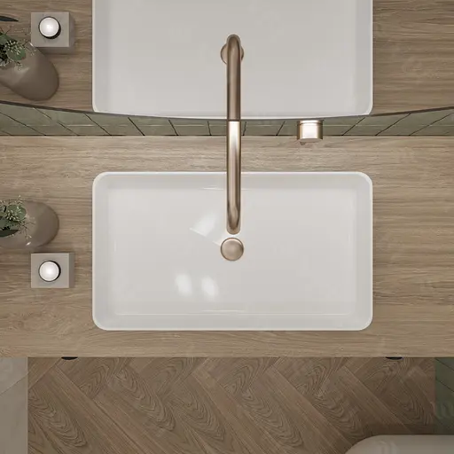 Умивальник VBI Triest white накладний VBI-012700, Білий - фото 4