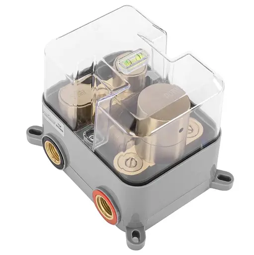 Душова система Rea Lungo brushed gold з термостатом + BOX прихованого монтажу REA-P8551, Золотий - фото 8