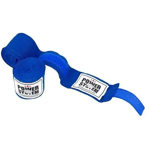 Бинты для бокса Power System PS-3404 4м, Blue - фото 1