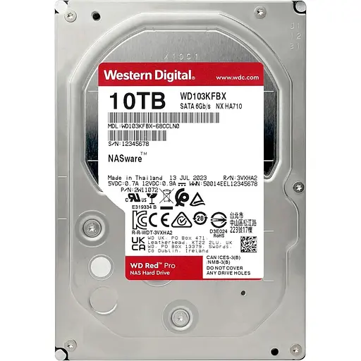 Жорсткий диск 3.5" Western Digital Red Pro 10TB SATA 512MB (WD103KFBX) [141184] - фото 4