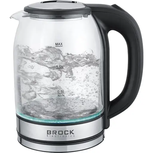 Электрочайник Brock WK 2402 1500Вт/ 1.8л/ стекло/ защита от перегрева/ автовыключение