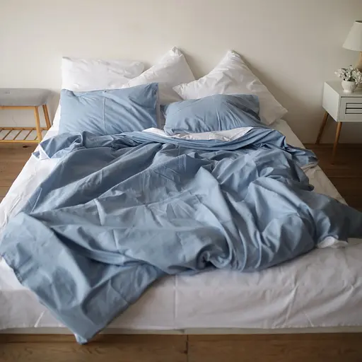 Комплект постельного белья Кретон 100% голубой хлопок Cloud - двуспальный - фото 1