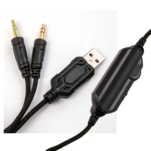 Игровая гарнитура Vinga HSCU-160 Gaming LED Black (HSCU-160) - фото 6