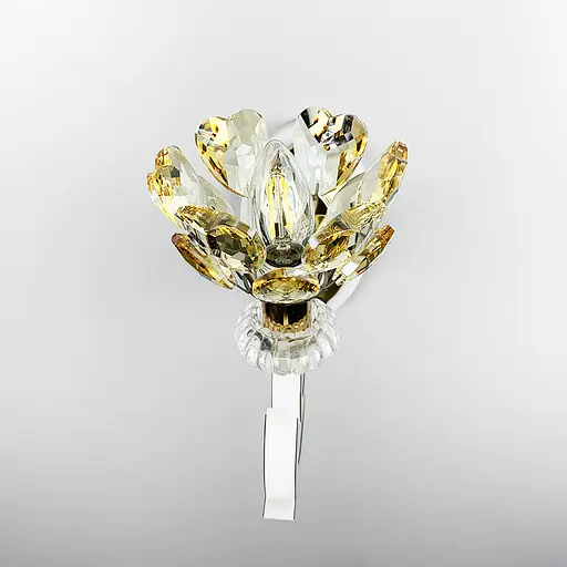 Бра в золотому корпусі із кришталевою квіткою Line F 86529/1 GD - фото 3