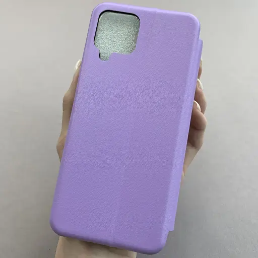 Чехол книжка Samsung Galaxy A22 4G эко-кожа Premium Case для смартфона Лиловый - фото 6