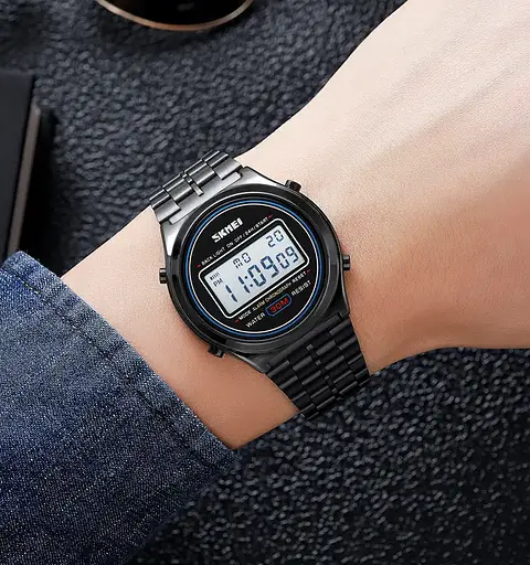 Чоловічий наручний годинник Skmei 2146 вінтаж Чорний - фото 5