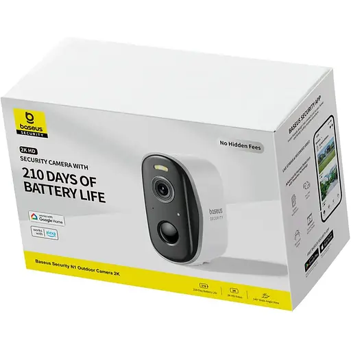 IP-камера видеонаблюдения Baseus Security N1 Outdoor Camera 2K White - фото 2