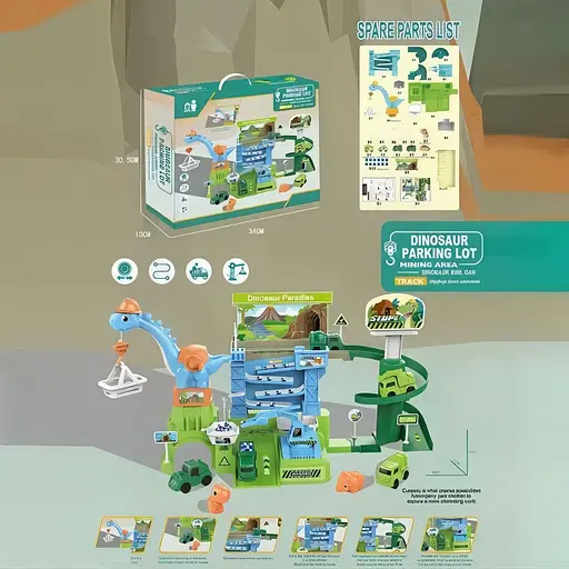 Трек ZX 863 A 4 машинки, механічний кран, маніпулятор, кульки - фото 2