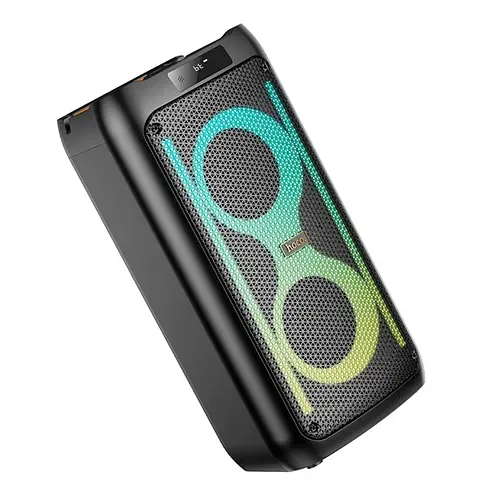 Портативна колонка із мікрофоном Hoco HA6 RGB підсвіткою та TWS акумулятор 4500 mAh Bluetooth 5.3 караоке 30 Вт Чорний - фото 6