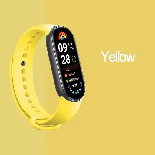 Ремешок для фитнес-браслета Lemfo для Xiaomi Mi Band 8 и 9 желтый - фото 2