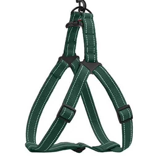 Шлея для собак Barksi Cotton Стандарт Рефлекторна М 45-56х2 см зелена - фото 2
