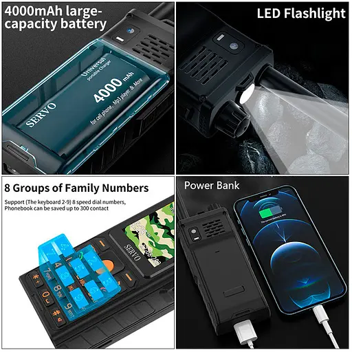 Servo X3 Plus ( 3 sim + рація ) Black - фото 5