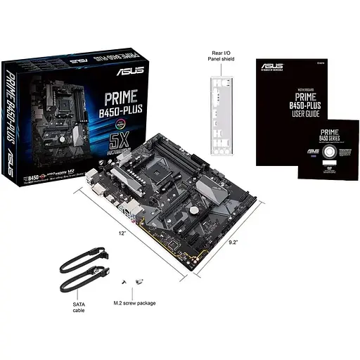 Материнская плата Asus Prime B450-PLUS sAM4 B450 2xDDR4 HDMI-DVI ATX - фото 6