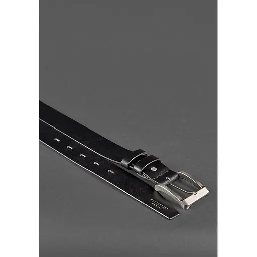 Мужской кожаный ремень BlankNot 40 мм черный  - фото 3