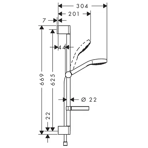 Душовий гарнітур Hansgrohe Croma Select S Vario 26566400, Білий - фото 2