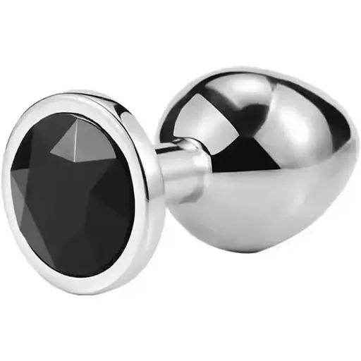 Анальна пробка металева розмір M чорна - фото 1