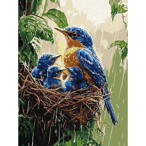 Картина за номерами "Весняний дощ" ©art_selena_ua KHO6741, 30х40 см