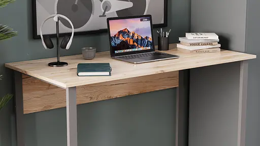 Комп'ютерний стіл Ferrum-decor Курт 75x140x70 сірий ДСП Дуб Сан-Марино 16мм (FRD-101880)