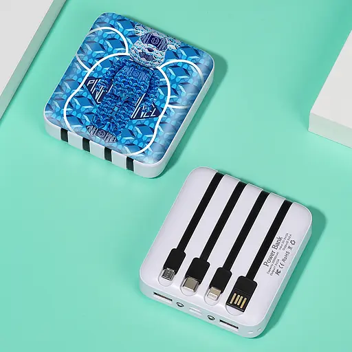 УМБ павербанк Power Bank 10000 mAh LVR 017 Bearbrick №3 (17686) - фото 2