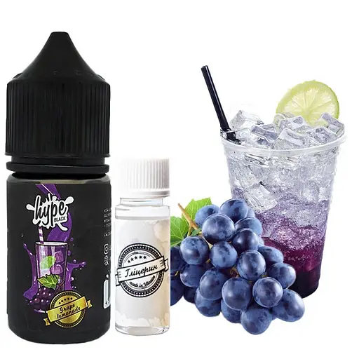 Набор компонентов для самозамеса солевой заправки Hype Black 30 мл Grape Lemonade Виноградный Лимонад, 0-50 мг (17986)