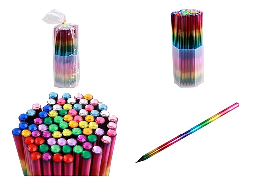 Карандаши чернографитные из черного дерева, 72 шт., 7025 - фото 2