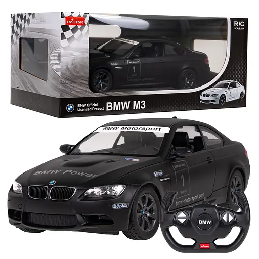 Машинка RASTAR автомобіль BMW M3 на дистанційному керуванні 1:14 чорний 48000