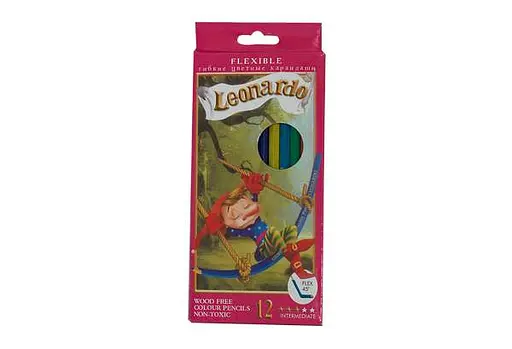 Карандаши пластиковые Leonardo, 12 цветов