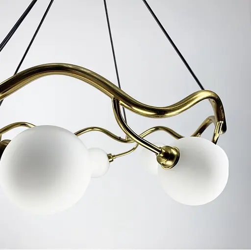 Люстра-кільце з мінімалістичними плафонами | Арт. K 07/8 AB | Line F - фото 8